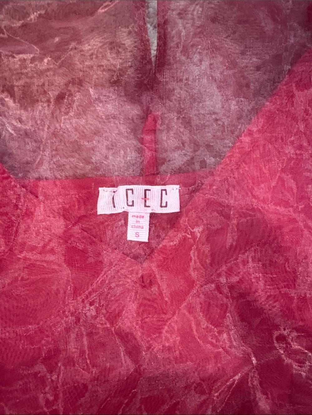 TCEC Sheer Ruffle Top - Picture 2 of 3